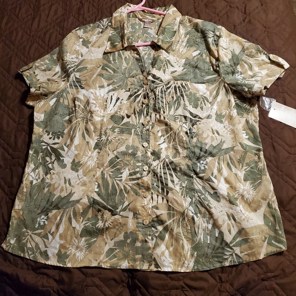 ==^White Stag plus size camp shirt NWT size 2x - Picture 3 of 14